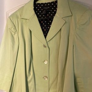 Green with Multi Color Polka Dot Suit Blazer